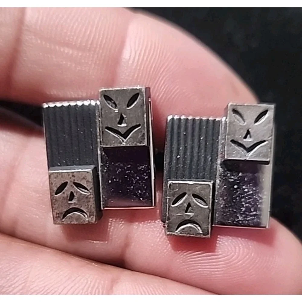 Anson Smile Now Cry Later‎ Vintage Silvertone Cuff links